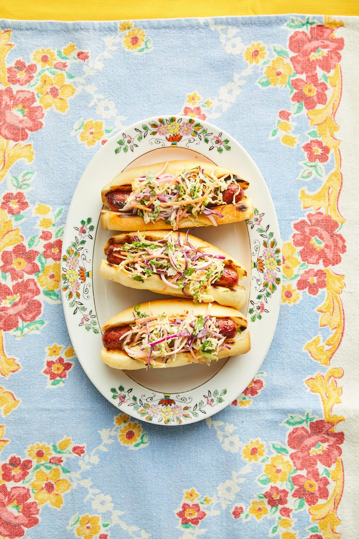 Pioneer Woman BBQ Hot Dogs with Cilantro Slaw